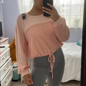 Pink Cropped Sweater